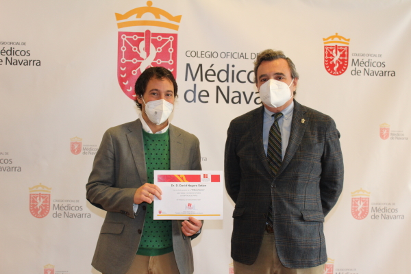 El anestesista David Nagore gana la Beca Senior 2021 del Colegio de Médicos de Navarra.