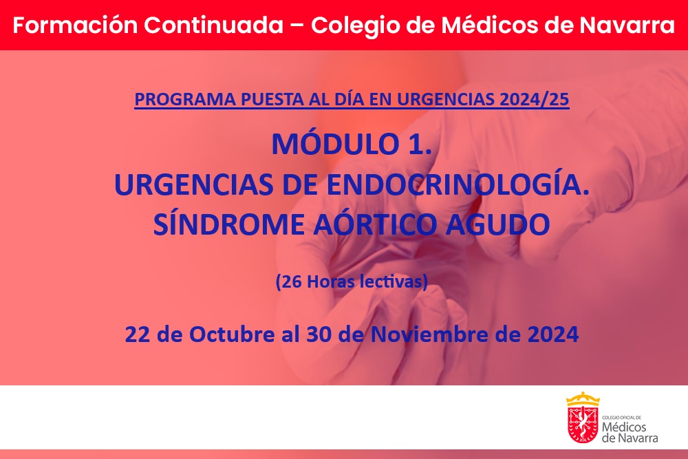 PUESTA AL DÍA EN URGENCIAS 2024/25. MÓDULO 1. URGENCIAS DE ENDOCRINOLOGÍA. SÍNDROME AÓRTICO AGUDO.