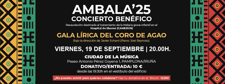 CONCIERTO BENÉFICO AMBALA’25 EN PAMPLONA: VIERNES, 19 DE SEPTIEMBRE.